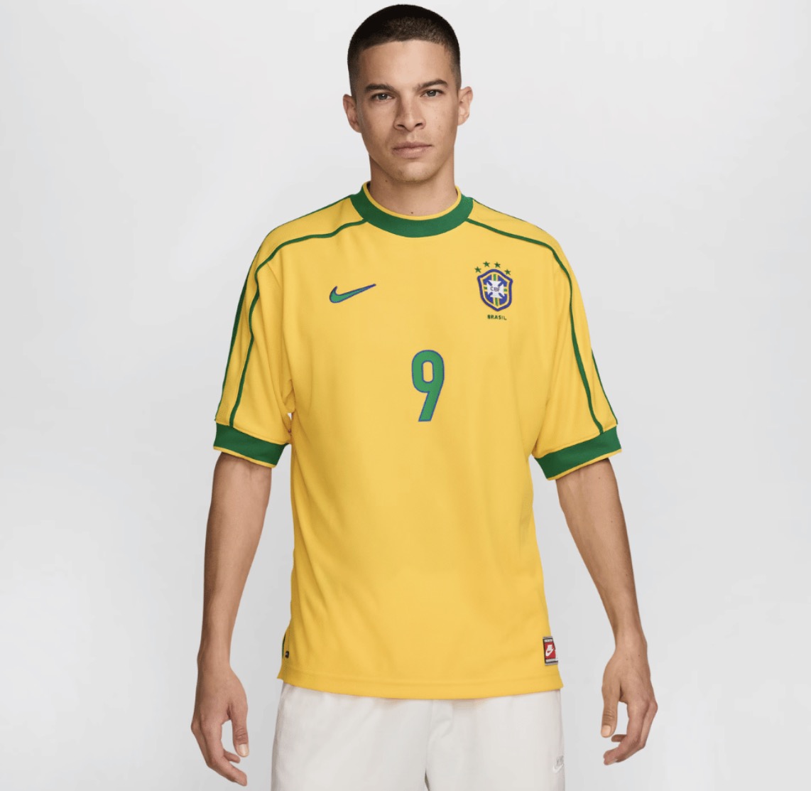 Camisa Nike Reedição Brasil 1998 Ronaldo Masculina
